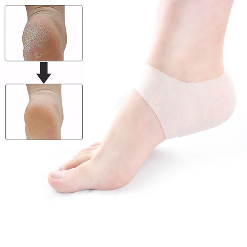 Silicone Gel Heel & Ankle Sleeve for Plantar Fasciitis - 1 Pair