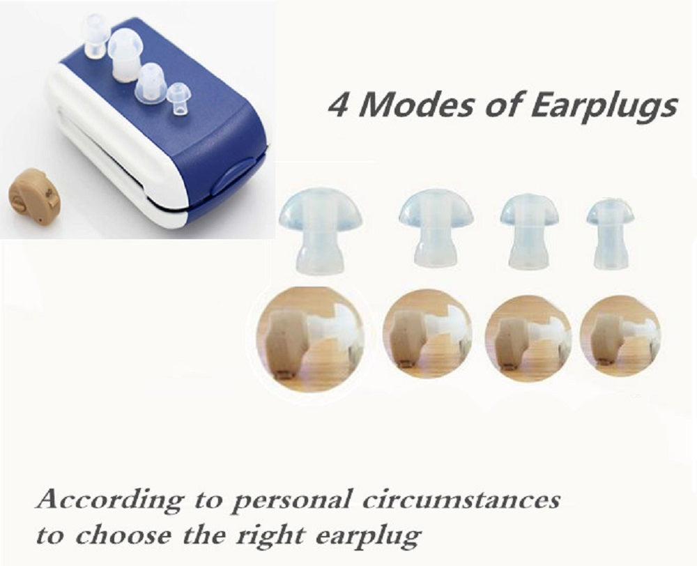 Mini Hearing Aids - Portable Audiophones With Adjustable Tone Amplifier