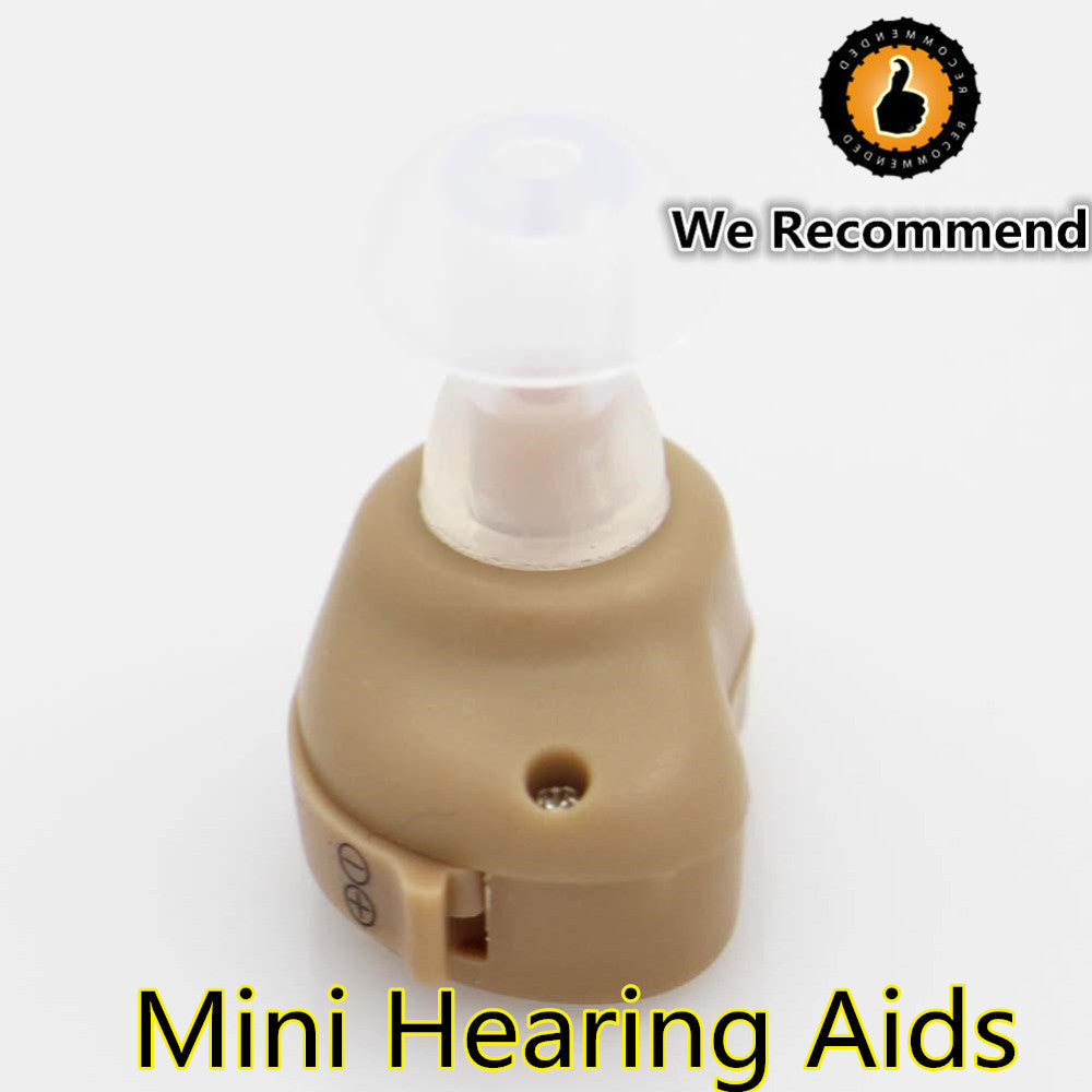 Mini Hearing Aids - Portable Audiophones With Adjustable Tone Amplifier